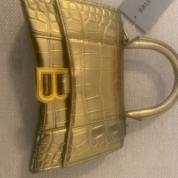 Balenciaga Hourglass Top Handle Bag Crocodile Embossed Leather XS Missing Strap. - Picture 14 of 15